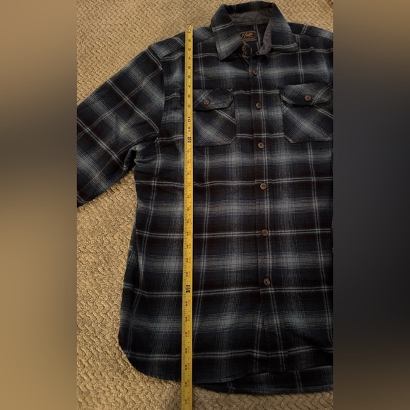 Jachs Navy and Black Plaid Button Down Shirt - Picture 4 of 5